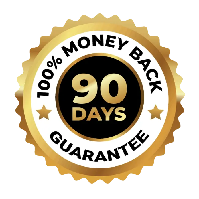 Synadentix -90-day risk-free money-back guarantee badge